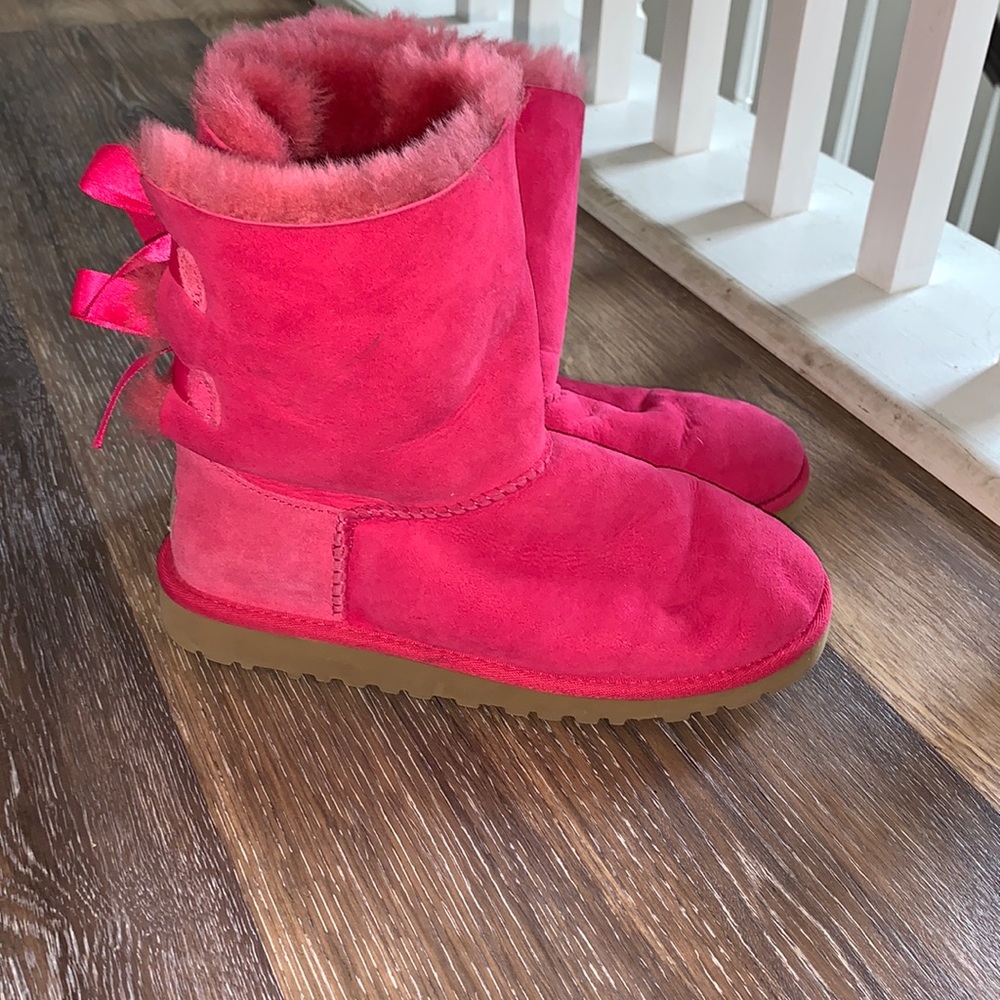UGG Pink Bow Boots.